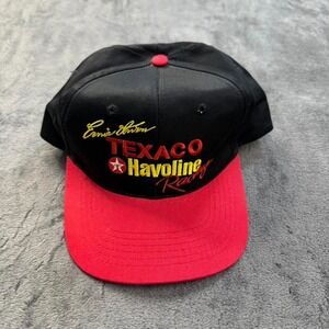 Texaco Havoline Hat One Size Black Red Ernie Irvan NASCAR Vintage Racing